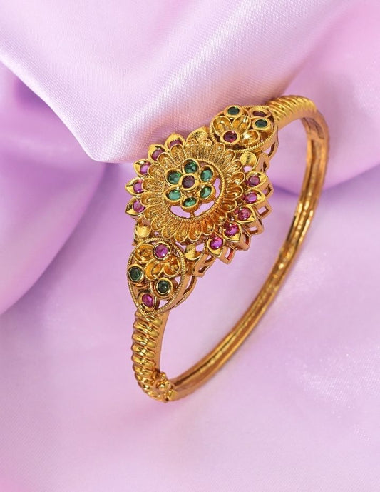 Designer Flower Gold Polish Bracelet ZBLT11793