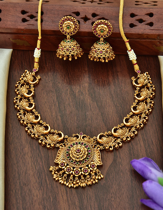 Peacock Desinger Antique Necklace Set 127422