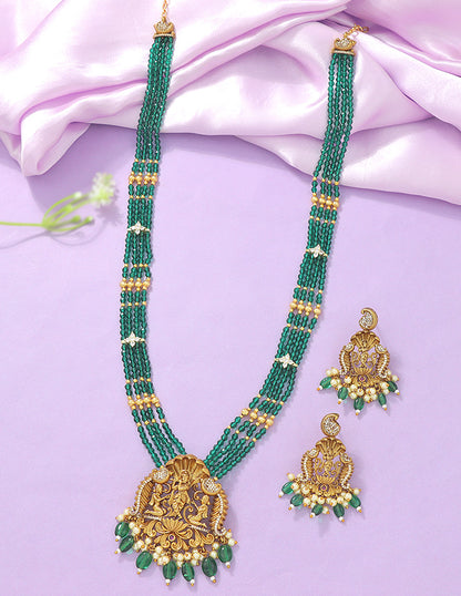 Designer Emerald Beads Mala