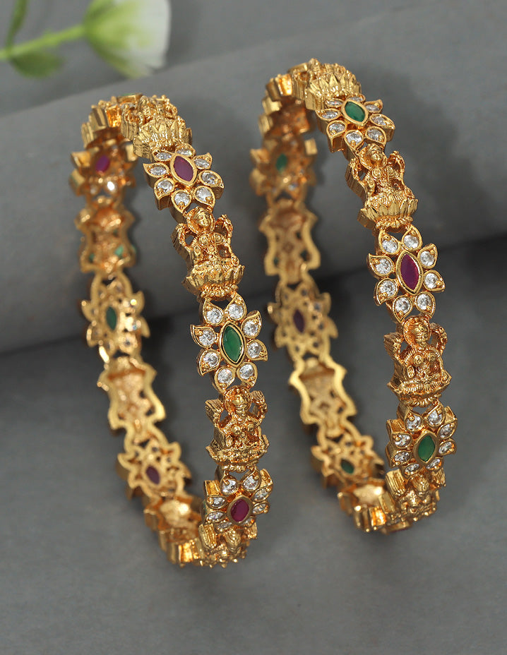 Designer Lakshmi Devi Stone Bangles ZBGL11230