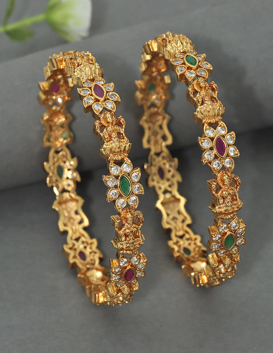 Designer Lakshmi Devi Stone Bangles ZBGL11230