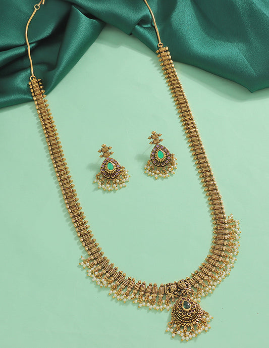 Designer Matt Kempu Long Haaram Set