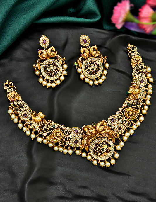 Antique Zirconia Necklace Set 127936