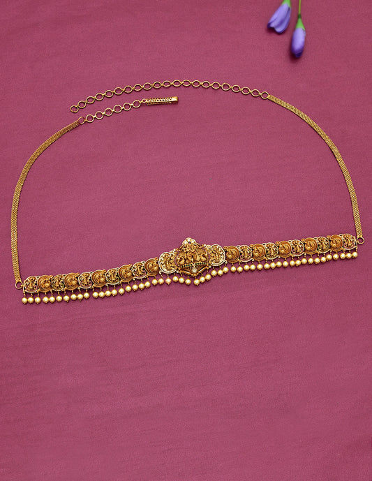 Antique Kempu Murali Krishna Design Chain Vaddanam