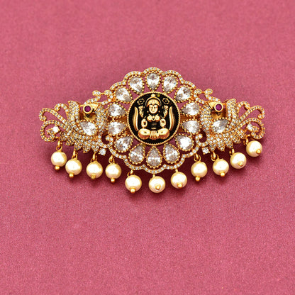 Antique Lakshmi Devi Zirconia Hair clip