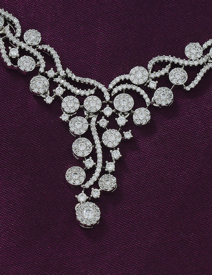 Designer Zirconia Crystal Elegance Necklace Set