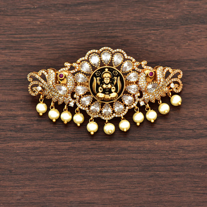 Antique Lakshmi Devi Zirconia Hair clip