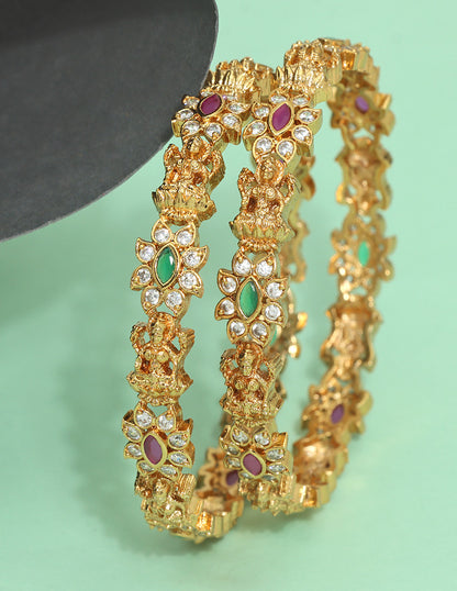 Designer Lakshmi Devi Stone Bangles ZBGL11230