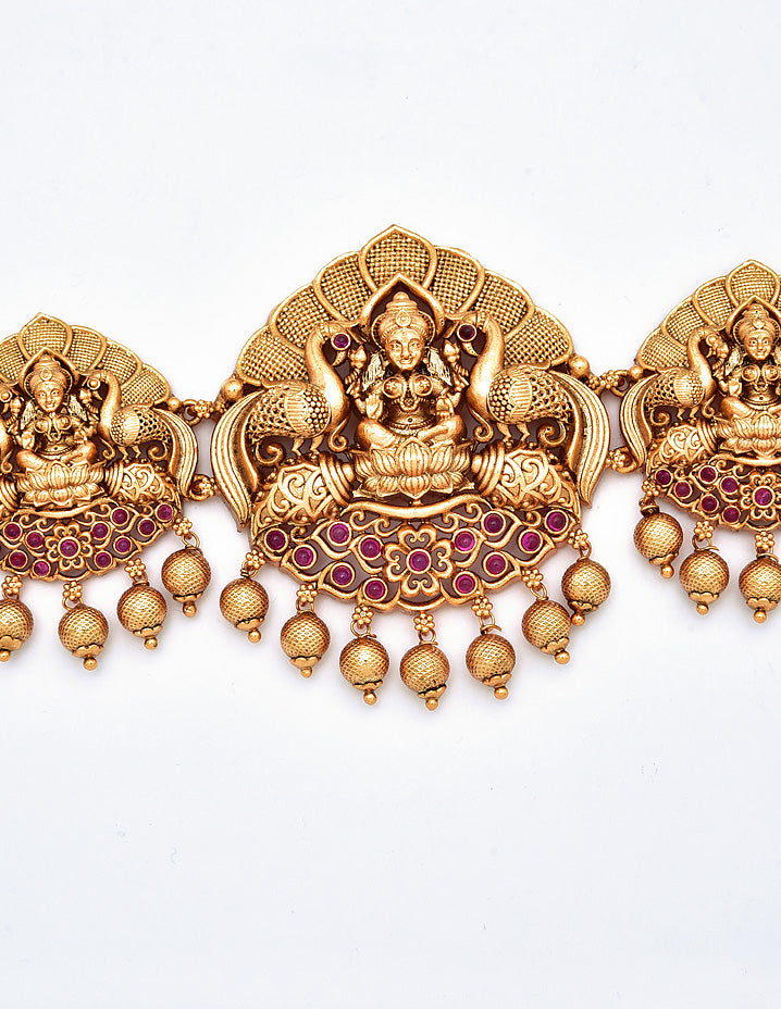 Antique Lakshmi Devi Pattern Chain Vaddanam