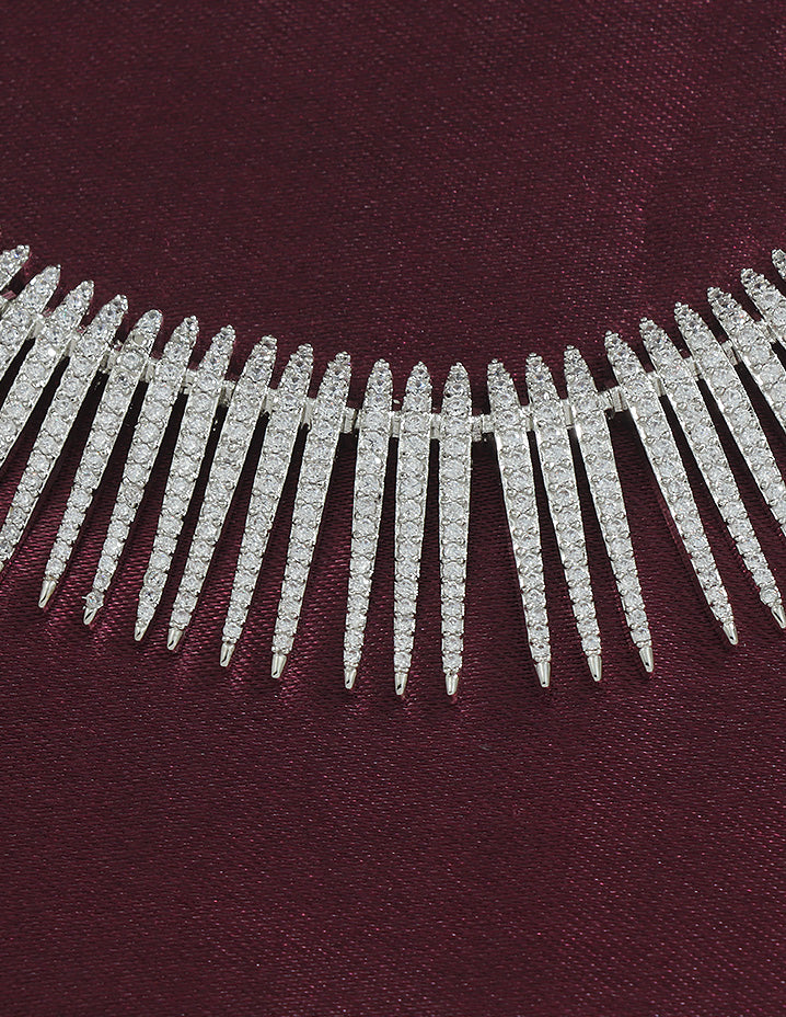 Designer Zirconia Crystal Elegance Necklace Set