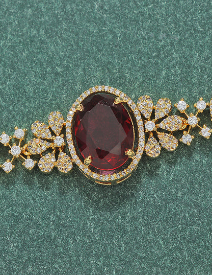 Designer Gold Polish Zirconia Chain Vaddanam