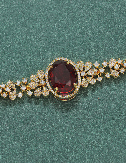 Designer Gold Polish Zirconia Chain Vaddanam
