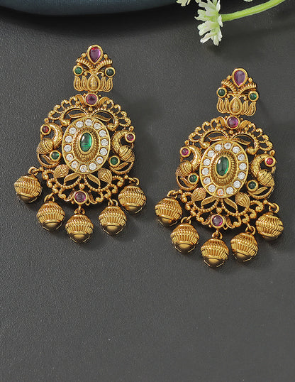 Designer Elegant Matt Kempu Necklace Set
