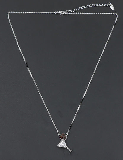 Swarovski Crystal Brown Martini Spark Chain Pendant