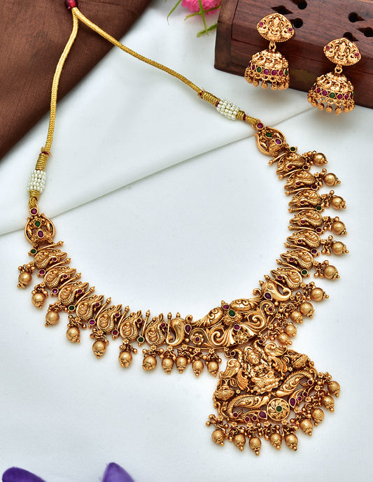 Antique Kempu Necklace Set