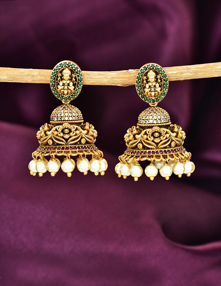 Designer Antique Jhumka Earrings