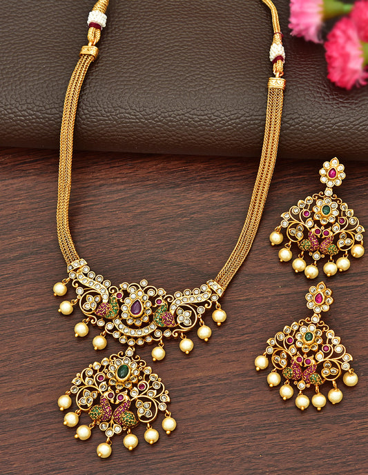 Antique Zirconia Necklace Set 127954