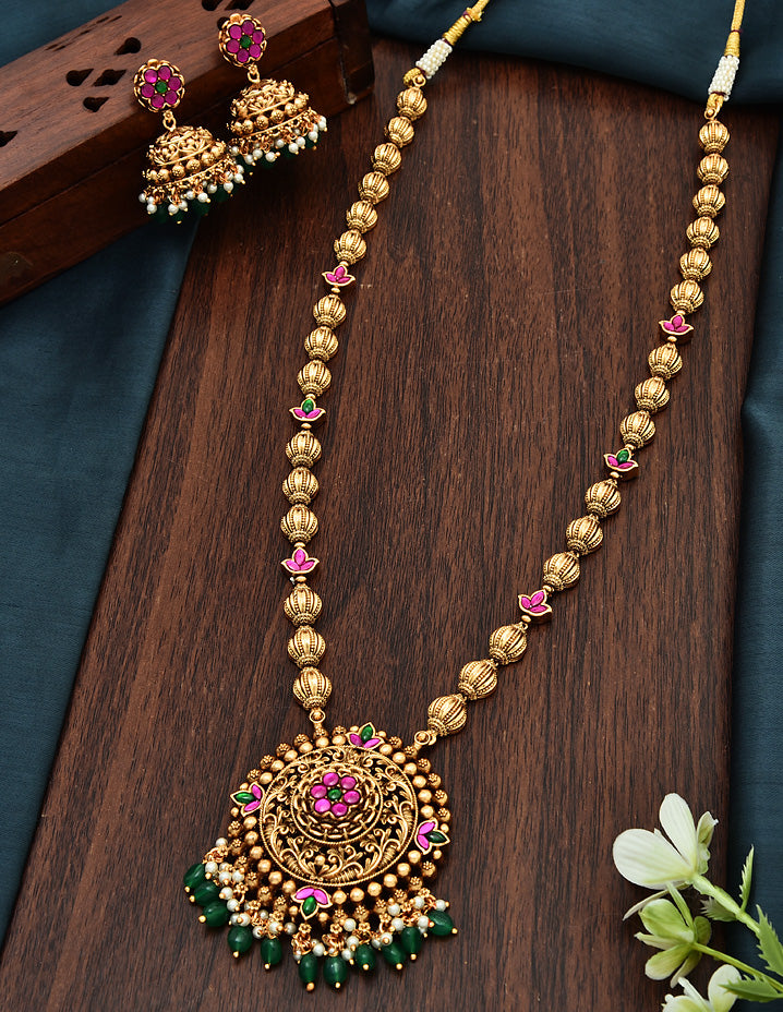 Designer Matt Kempu Long Haaram Set