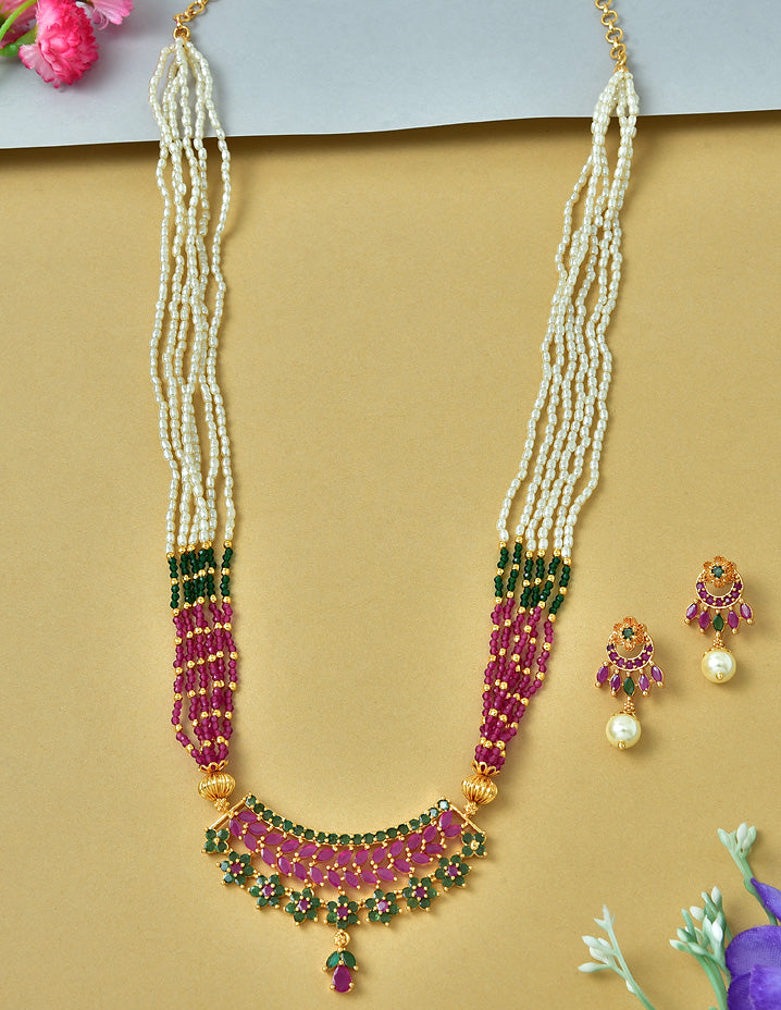 Designer Beads Mala Pendant Set