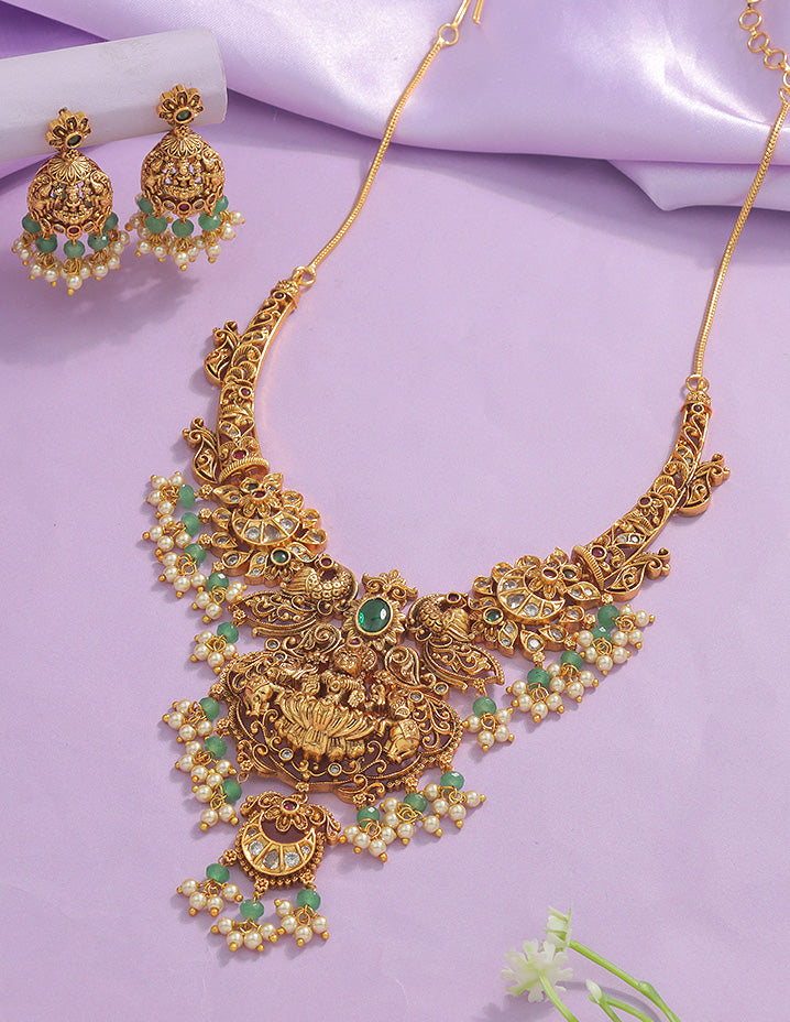 Designer Lakshmi Devi Necklace Set