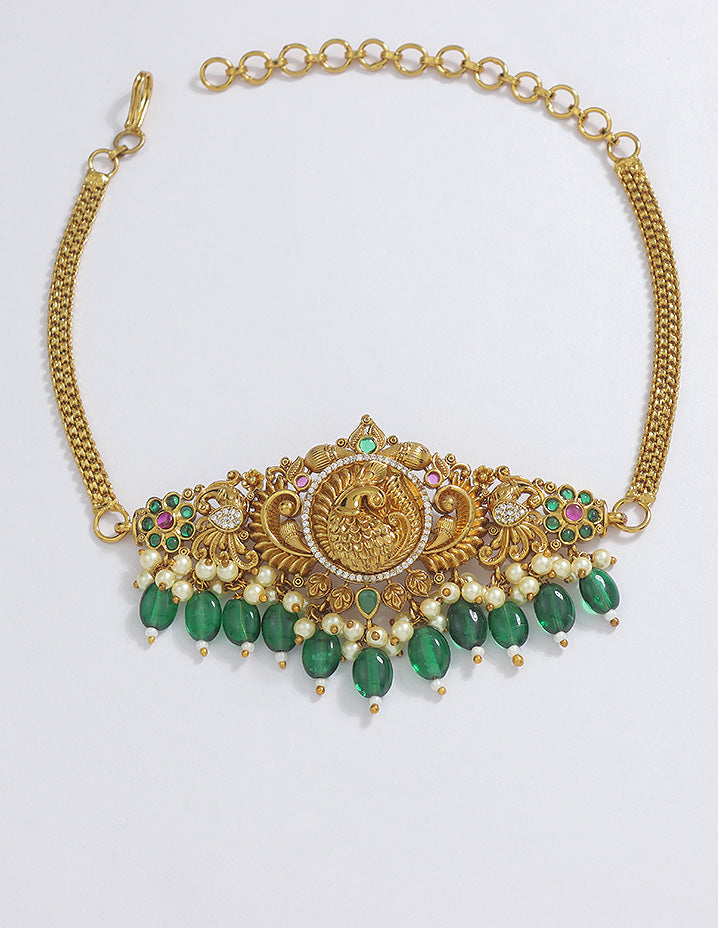 Designer Peacock Shaped Chain Bajuband