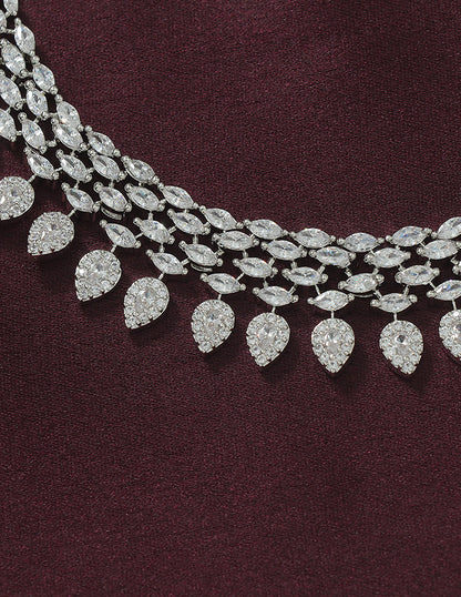 Designer Zirconia Crystal Elegance Necklace Set