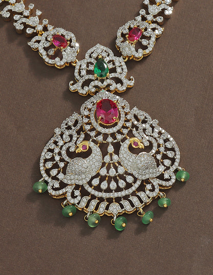 Designer GJ Polish Zirconia Necklace Set