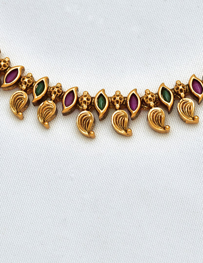 Antique Kempu Necklace Set