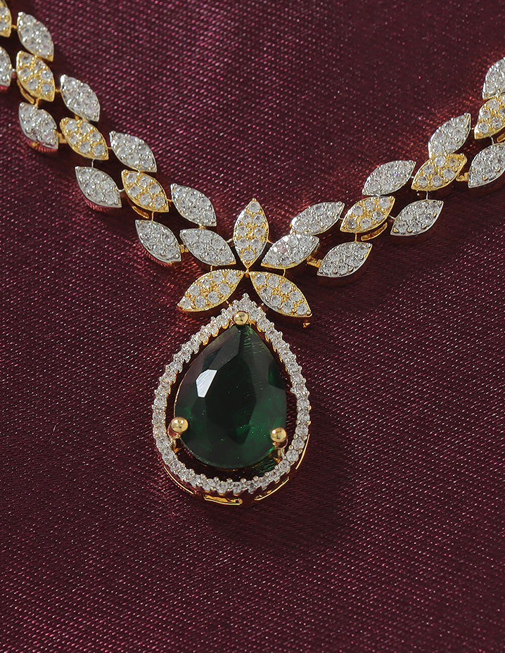 Designer Zirconia Crystal Elegance Necklace Set