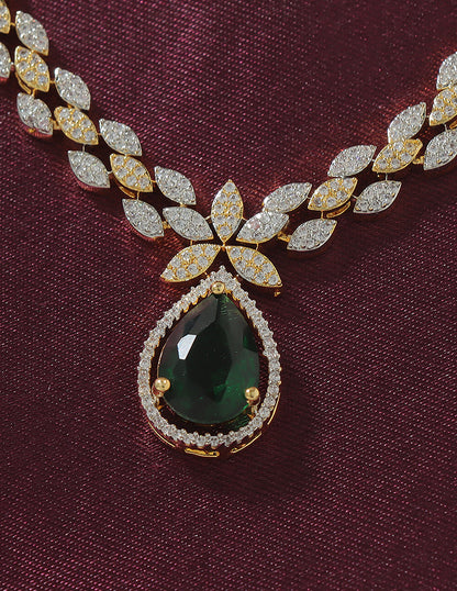 Designer Zirconia Crystal Elegance Necklace Set