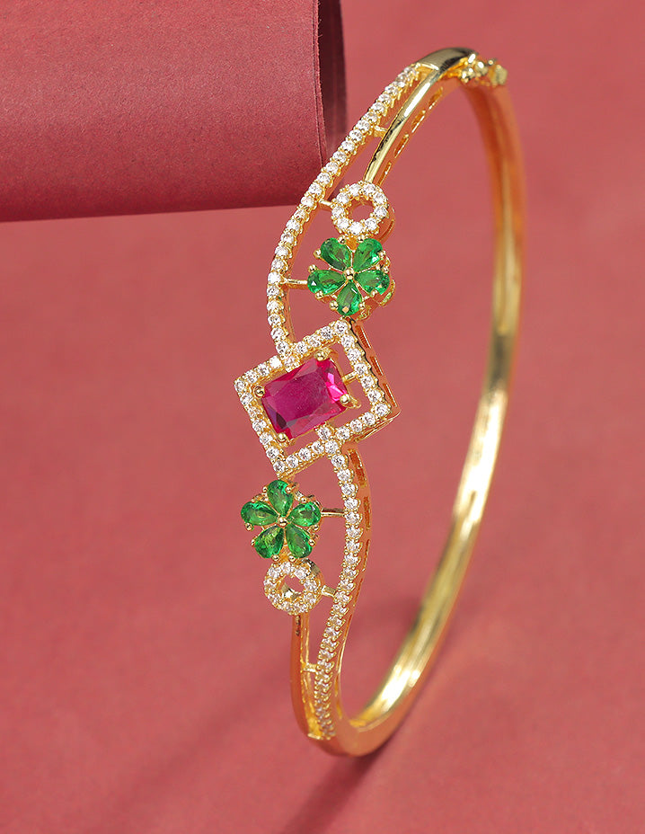 Designer Zirconia Flower Bracelet