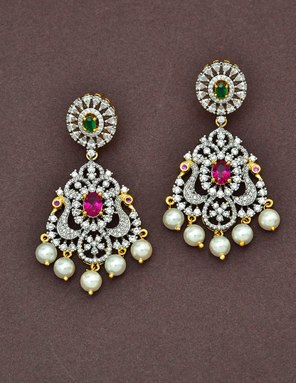 Designer GJ Polish Zirconia Long Haaram
