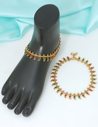 Paisley Grace Kempu Anklets
