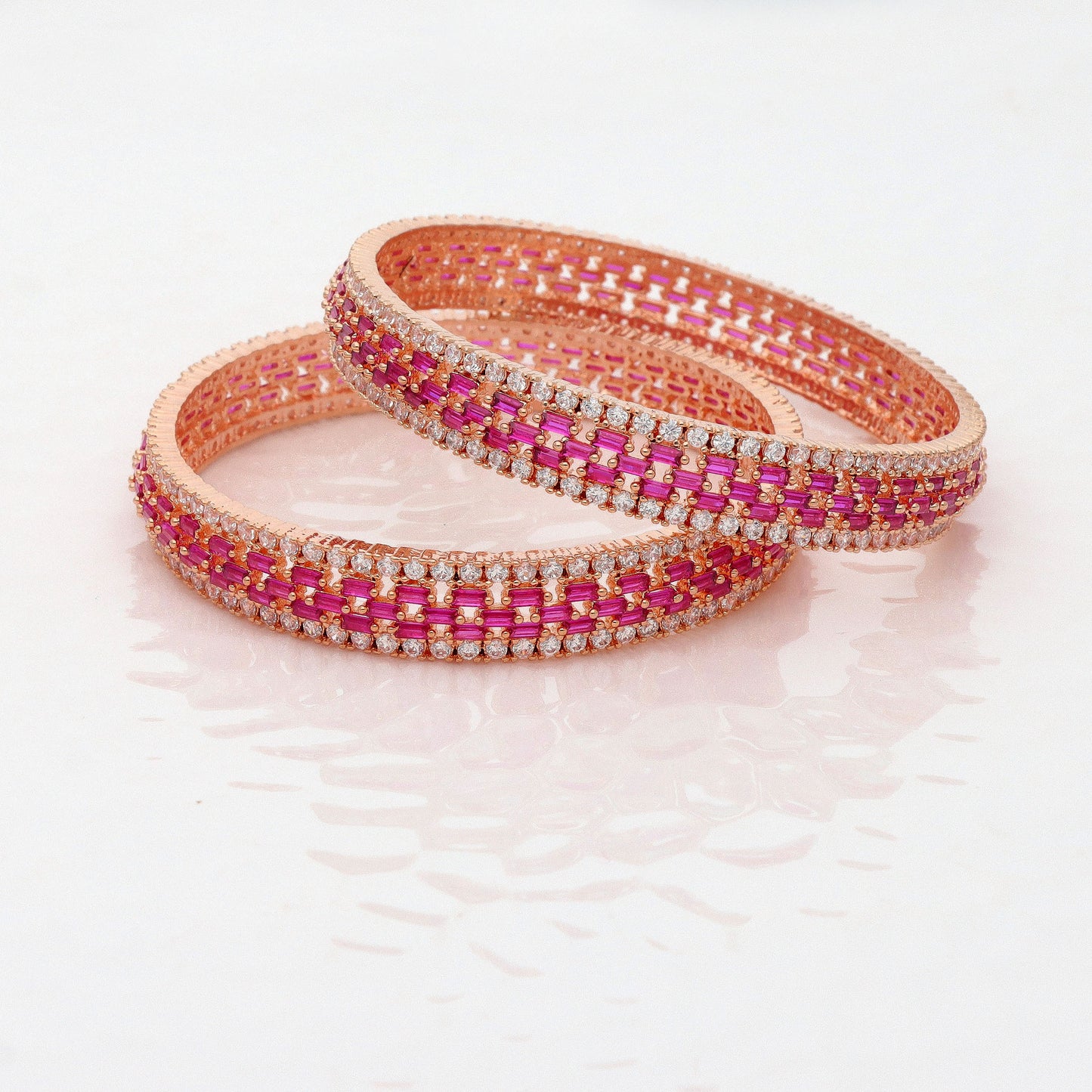 Zirconia Bangles ZBGL10420/ruby