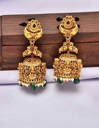 Designer Kempu Lakshmi Devi Pendant Set