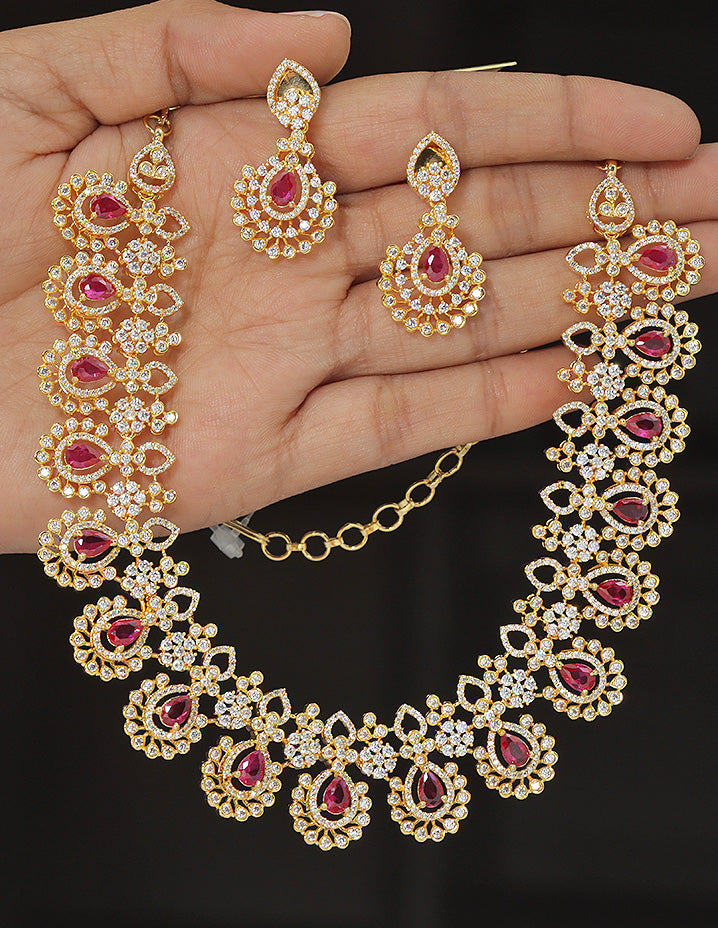 Designer Zirconia Elegance Necklace Set