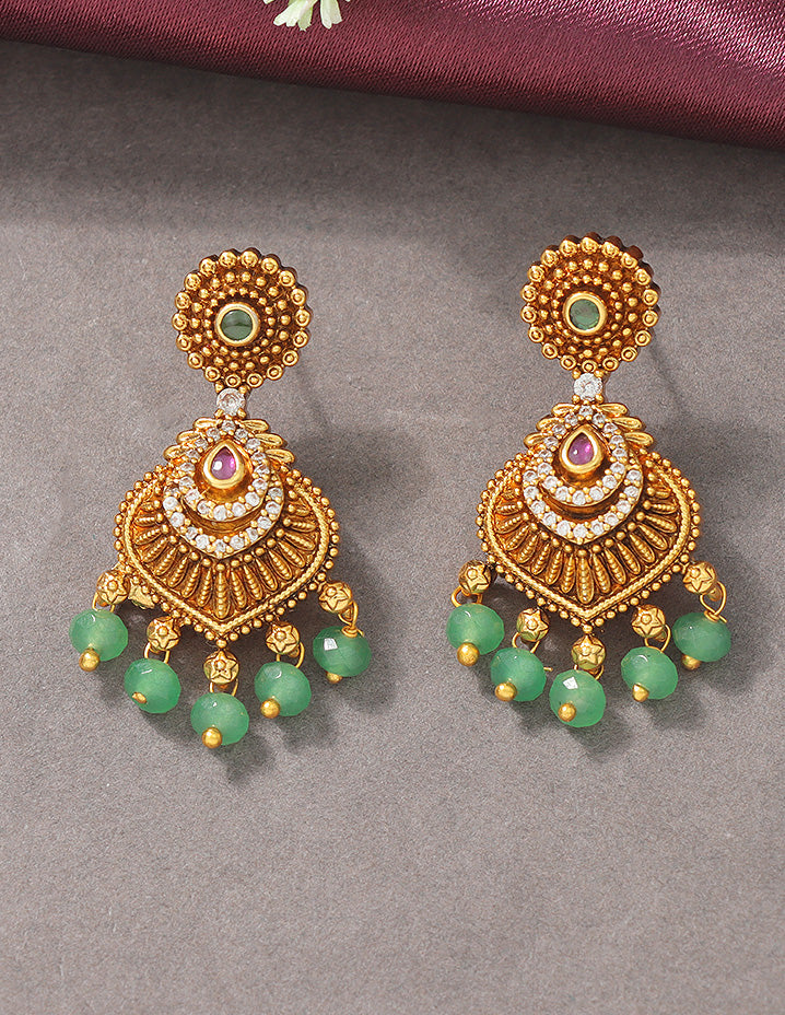 Designer Elegant Matt Kempu Necklace Set