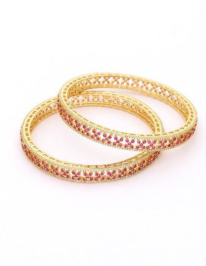 Designer Zircon Gold Plated Bangles ZBGL10955