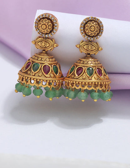 Designer Matt Kempu Zirconia Long Haaram Set