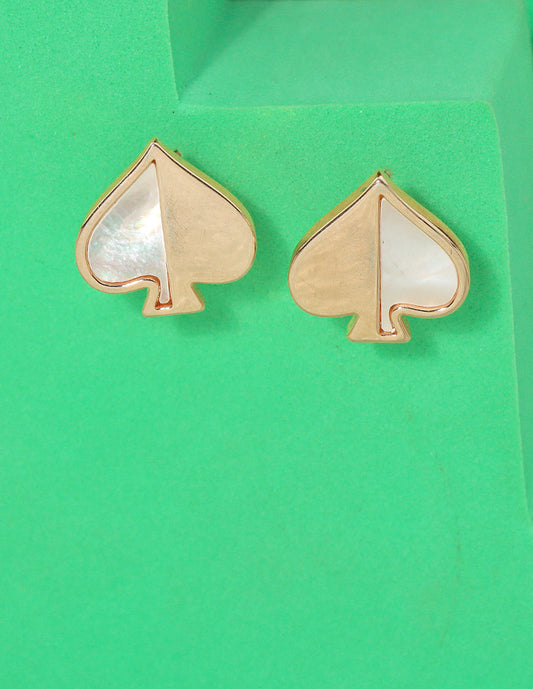 Designer Spade shaped Stud Earrings