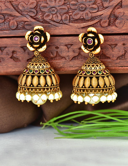 Designer Antique Jhumka Earrings