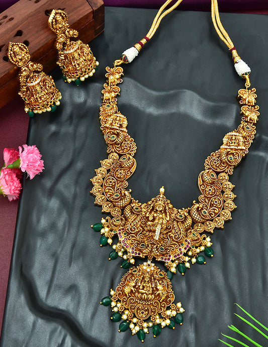 Designer Antique Lakshmi Devi Necklace Set