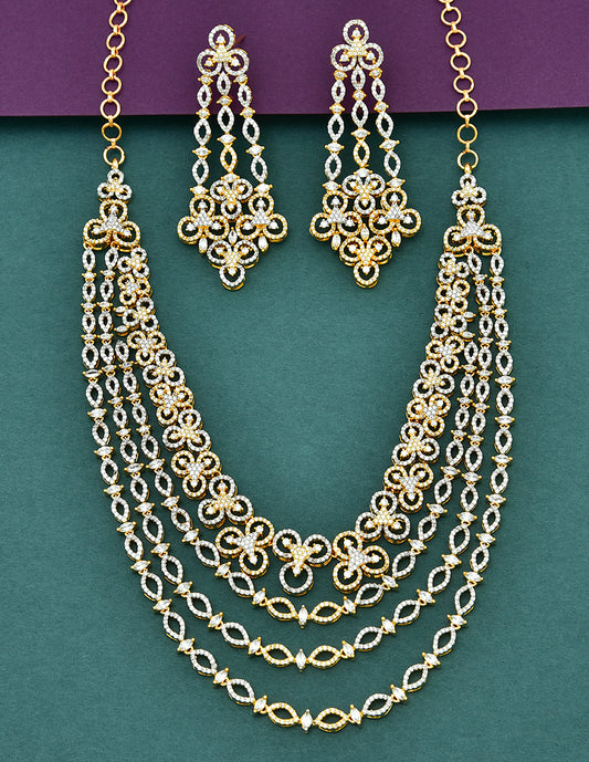Designer GJ Polish 3 Layered Necklace Set
