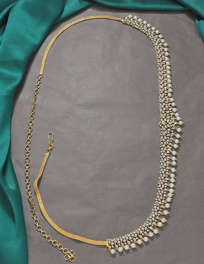 Designer GJ Polish Zirconia Chain Vaddanam