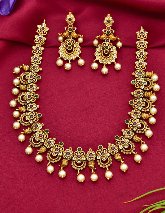 Antique Zirconia Necklace Set 127956