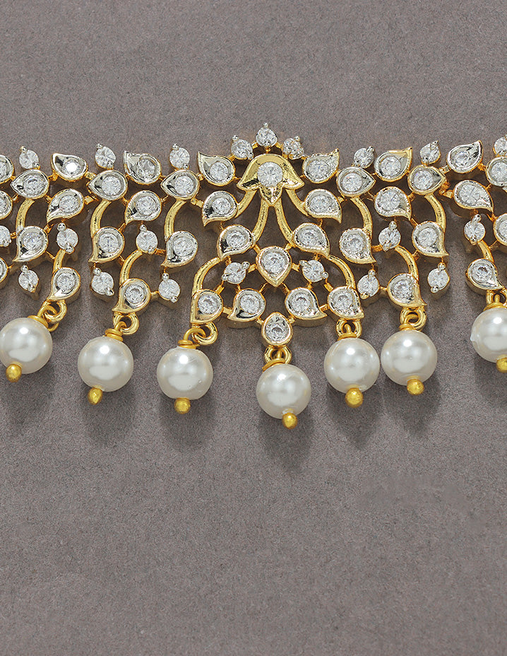 Designer GJ Polish Zirconia Chain Vaddanam