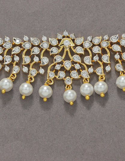 Designer GJ Polish Zirconia Chain Vaddanam