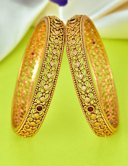 Antique Kempu Matt Bangles zbgl10920