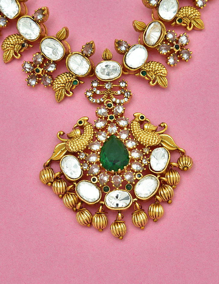 Designer Peacock Kundan Necklace Set