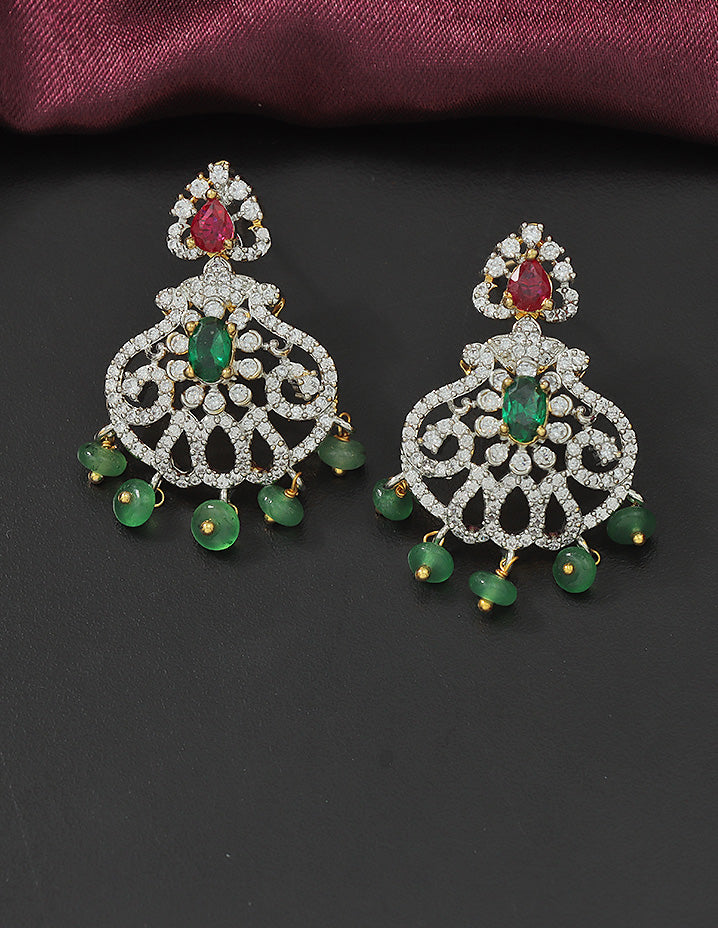 Designer GJ Polish Zirconia Necklace Set